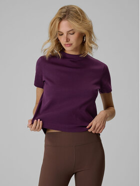 4F 4F T-Shirt BASIC+ Fioletowy Regular Fit