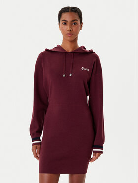 Guess Guess Kötött ruha V5BK01 Z1152 Bordó Regular Fit