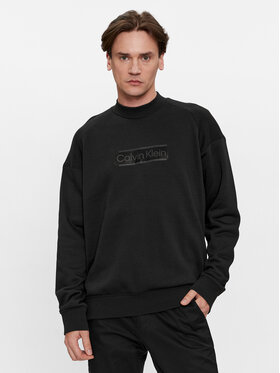 Calvin Klein Calvin Klein Majica dugih rukava Festive Logo K10K112058 Crna Comfort Fit