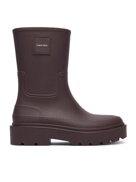 Calvin Klein Calvin Klein Holínky Rainboot Rubber HW0HW03179 Tmavě hnědá