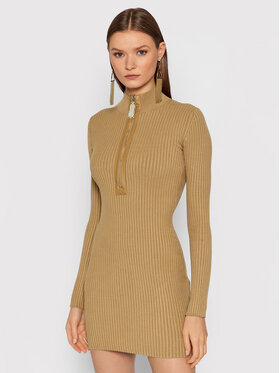 Elisabetta Franchi Elisabetta Franchi Úpletové šaty AM-45M-16E2-V380 Hnedá Slim Fit