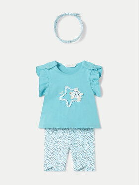Mayoral Mayoral Set tricou și leggings 1792 Albastru Regular Fit