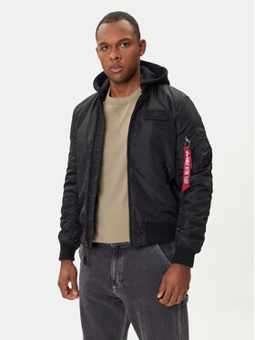 Alpha Industries Alpha Industries Μπόμπερ μπουφάν MA-1 TT Hood Two Tone 258100 Μαύρο Regular Fit