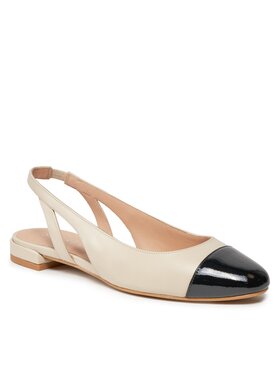 Stuart Weitzman Sandale Sleek Slingback SC667 Écru