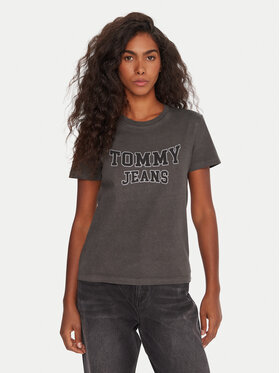 Tommy Jeans Tommy Jeans T-Shirt Varsity DW0DW21966 Schwarz Regular Fit