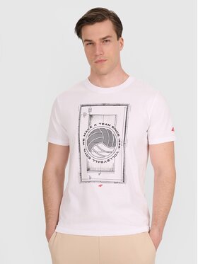 4F 4F T-Shirt 4FRAW25TTSHM3236-10S Biały Regular Fit