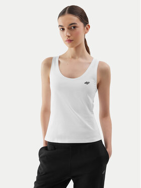 4F 4F Τοπ 4FWSS24TSLEF041 Λευκό Slim Fit