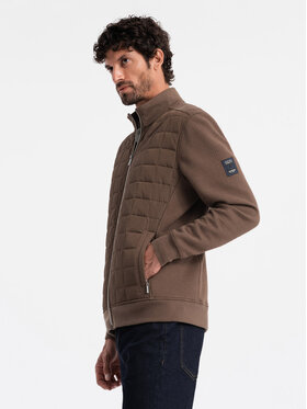Ombre Ombre Kurtka bomber OM-JANP-0193 Brązowy Regular Fit