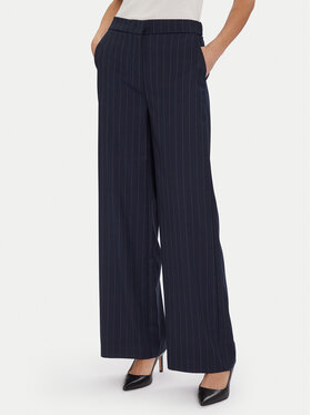 Maryley Maryley Medžiaginės kelnės 25IB598/M17/35BL Tamsiai mėlyna Regular Fit