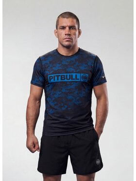 PITBULL PITBULL Koszulka techniczna HEX CAMO HILLTOP Niebieski Regular Fit
