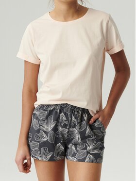 Atlantic Atlantic Piżama Flowers Beżowy Regular Fit