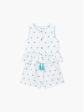 Mayoral Mayoral Set top i hlače 3229 Bijela Regular Fit