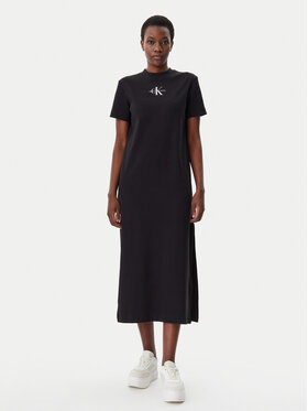 Calvin Klein Jeans Calvin Klein Jeans Kleid für den Alltag Monologo J20J225543 Schwarz Regular Fit