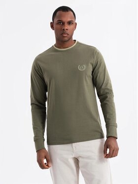 Ombre Ombre S dlouhým rukávem OM-LSCL-0128 Zelená Regular Fit