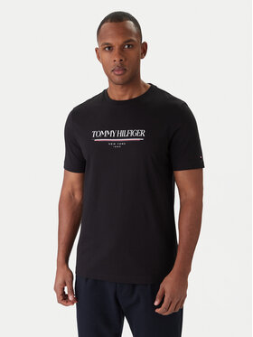 Tommy Hilfiger Tommy Hilfiger Tricou Brand Love MW0MW40324 Negru Regular Fit
