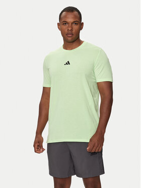 adidas adidas Koszulka techniczna Designed for Training IS3813 Zielony Slim Fit