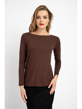 CLICK CLICK Bluzka 10-6835 Brązowy Anatomic Fit