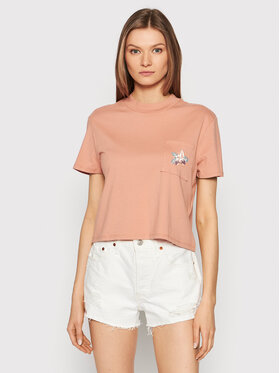 Volcom Volcom T-Shirt Pocket Dial B3512201 Różowy Relaxed Fit