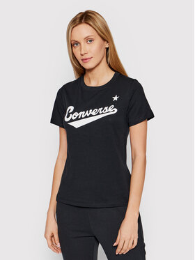 Converse Converse T-Shirt 10021940-A02 Czarny Standard Fit