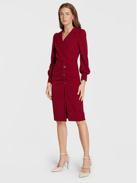 Rinascimento Rinascimento Коктейльна сукня CFC0111370003 Червоний Slim Fit
