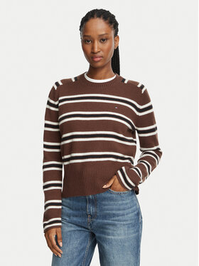 Tommy Hilfiger Tommy Hilfiger Megztinis WW0WW51432 Tamsiai ruda Regular Fit