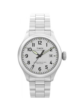 Timex Timex Zegarek TW2Y18800 Srebrny