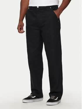 Converse Converse Bavlnené nohavice M Converse Woven Pant 10026010-A02 Čierna Relaxed Fit