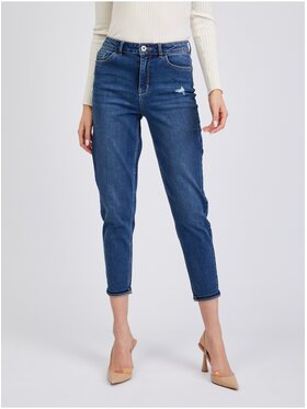 Orsay Orsay Jeansy 314096580000__42 Niebieski Cropped Fit