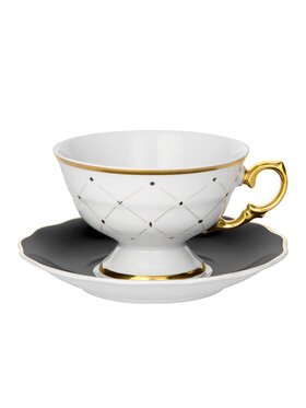 Ćmielów Ćmielów Filiżanka do herbaty Alasca Circus Black Biały