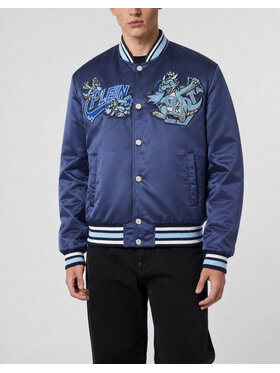 PHILIPP PLEIN PHILIPP PLEIN Kurtka bomber 31144 Granatowy Regular Fit