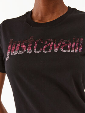 Just Cavalli Vsakodnevna Obleka 75PAOE00 Črna Regular Fit