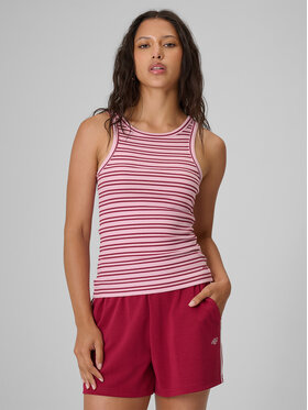 4F 4F Top COURT SOCIETY Różowy jasny Slim Fit