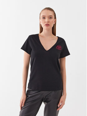 Pinko Pinko T-Shirt Turbato 100372 A151 Czarny Regular Fit