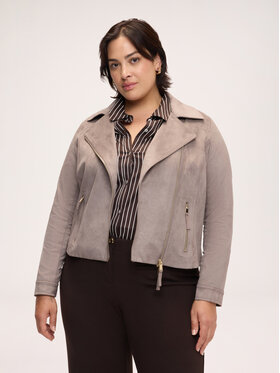 Fiorella Rubino Fiorella Rubino Giacca in similpelle R356T001349N013 Grigio Slim Fit
