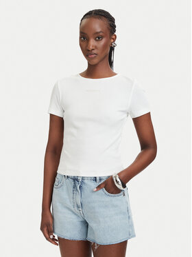 Patrizia Pepe Patrizia Pepe T-särk 2M4522/J407-W146 Valge Slim Fit