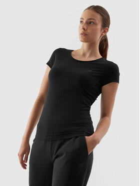 4F 4F Тишърт 4FAW23TTSHF0906 Черен Slim Fit