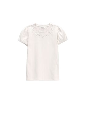 Coccodrillo Coccodrillo T-Shirt ZC6143201EJG-003 Kremowy Regular Fit