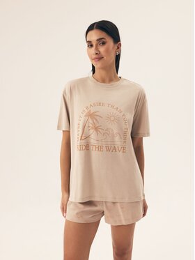 Henderson Henderson Piżama 42672 Beżowy Regular Fit