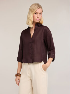 Motivi Motivi Camicia 5020W000521N029 Bordeaux Boxy Fit