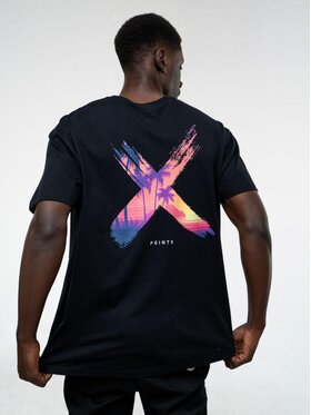 Point X Point X T-Shirt Koszulka Z Krótkim Rękawem Męska Czarna Point X Vice M Czarny Regular Fit