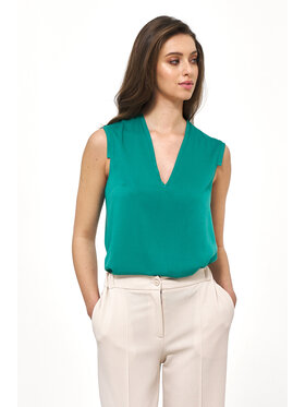 NIFE NIFE Bluzka bez rękawów Zielony Classic Fit