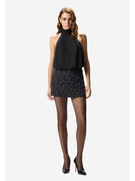 PINKO PINKO Spódnica Memory gonna poly viscosa Czarny Slim Fit
