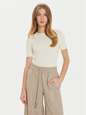 Tommy Hilfiger Tommy Hilfiger Футболка WW0WW43918 Бежевий Slim Fit