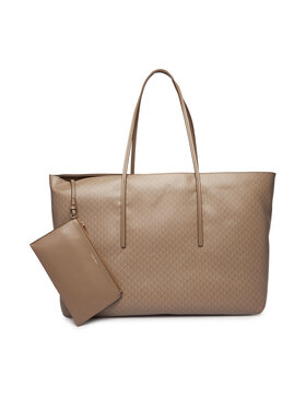 Calvin Klein Calvin Klein Soma Emblem Aop Large Tote W/ Pouch LV04F3364G Bēšs