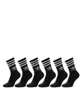 adidas adidas Set de 6 perechi de șosete lungi unisex JE1829 Negru