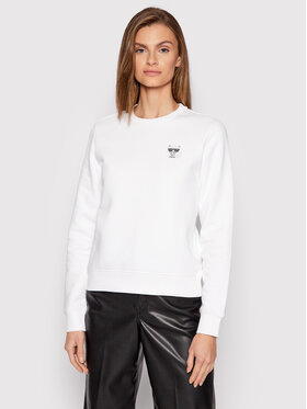 KARL LAGERFELD KARL LAGERFELD Sweatshirt Ikonik Mini Choupette Rhinestone 216W1830 Blanc Regular Fit
