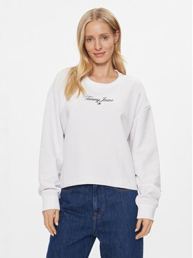 Tommy Jeans Tommy Jeans Pluus Essential Logo DW0DW16140 Valge Relaxed Fit