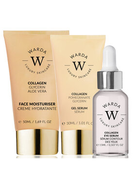 Warda Skincare Warda Skincare SKIN LIFTER BOOST KOLAGEN NAWILŻAJĄCY + SERUM POD OCZY + SERUM Zestaw do pielęgnacji