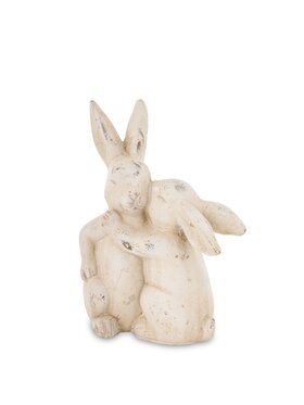 MIAhome MIAhome Figurka króliki ALBIA-2 z synkiem Beżowy