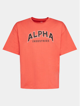 Alpha Industries Alpha Industries T-särk College 146501 Punane Relaxed Fit